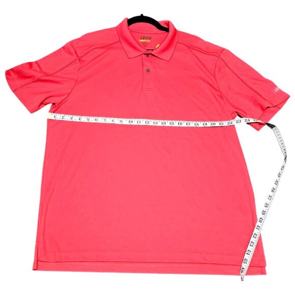 Izod Men's‎ Cool FX Performance Polo Shirt L/G Salmon - Picture 14 of 15